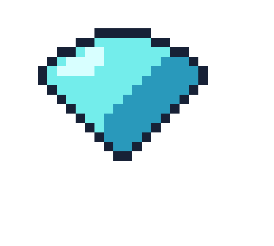 Pixelartowy kryształ